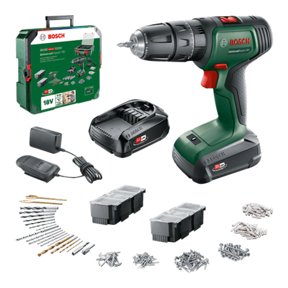 Bosch Green UniversalImpact Cordless Drill 18V With SystemBox