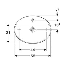 Load image into Gallery viewer, Geberit VariForm Oval Counter Top Vanity Basin with Tap Hole Bench
