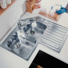 Load image into Gallery viewer, Franke Studio STX 621 Double Bowl Corner Inset Sink RH Drainer - Stainless Steel
