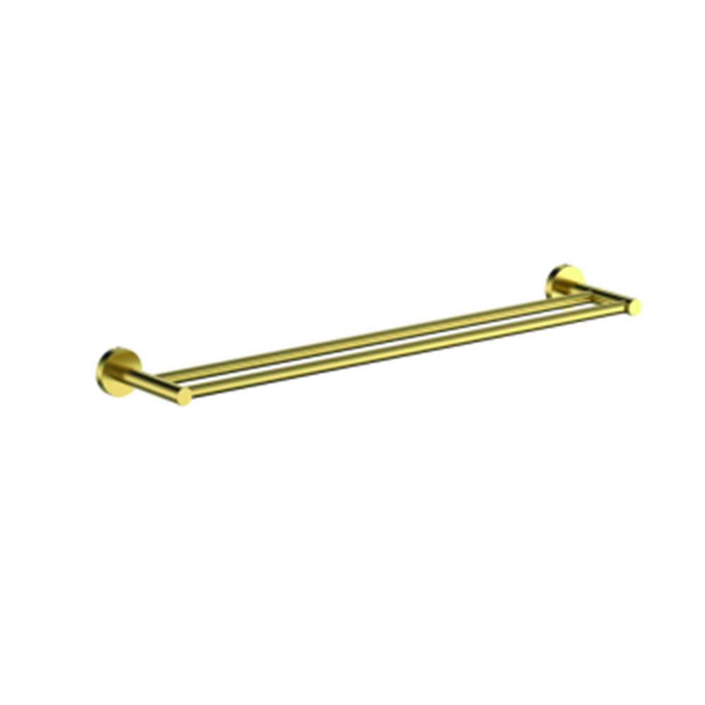 Cobra Seine Double Towel Rail - Brushed Gold