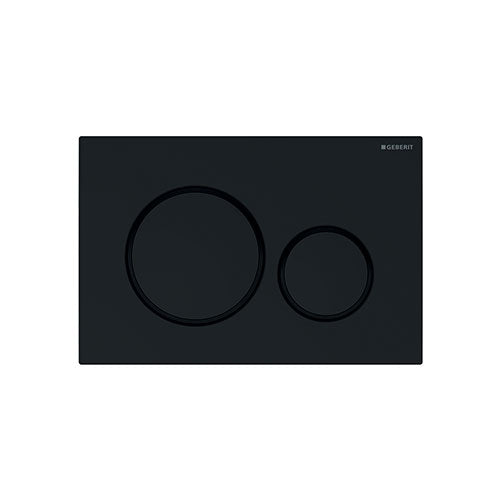 Geberit Sigma20 Dual Flush Push-Button Flush Plate - Jet Black