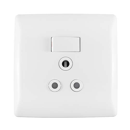 Crabtree Diamond Single RSA Socket 4 x 4 - Horizontal Switch