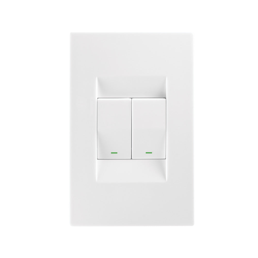 Crabtree Topaz 2 Lever Light Switch 2 x 4 - White