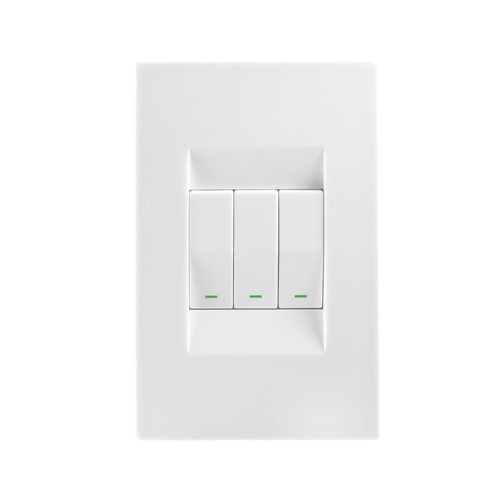 Crabtree Topaz 3 Lever Light Switch 2 x 4 - White