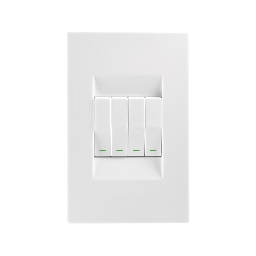 Crabtree Topaz 4 Lever Light Switch 2 x 4 - White