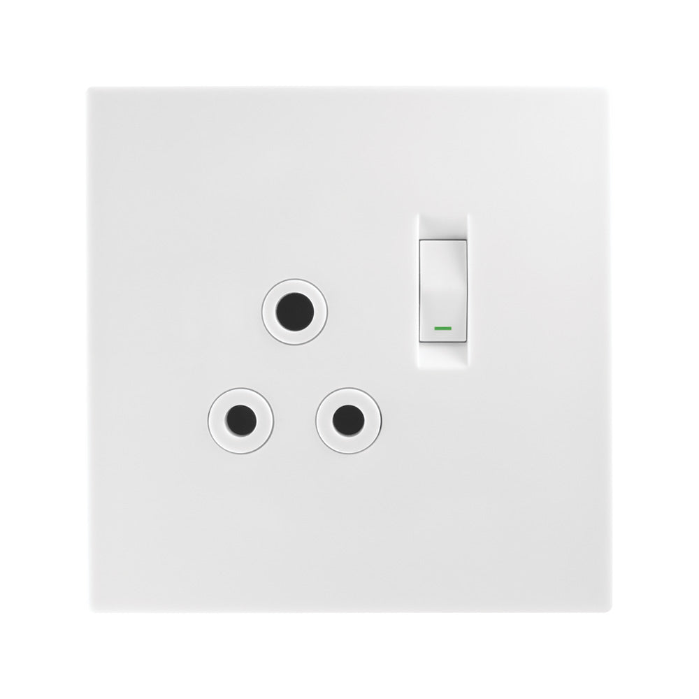 Crabtree Topaz Single RSA Socket 4 x 4 - White