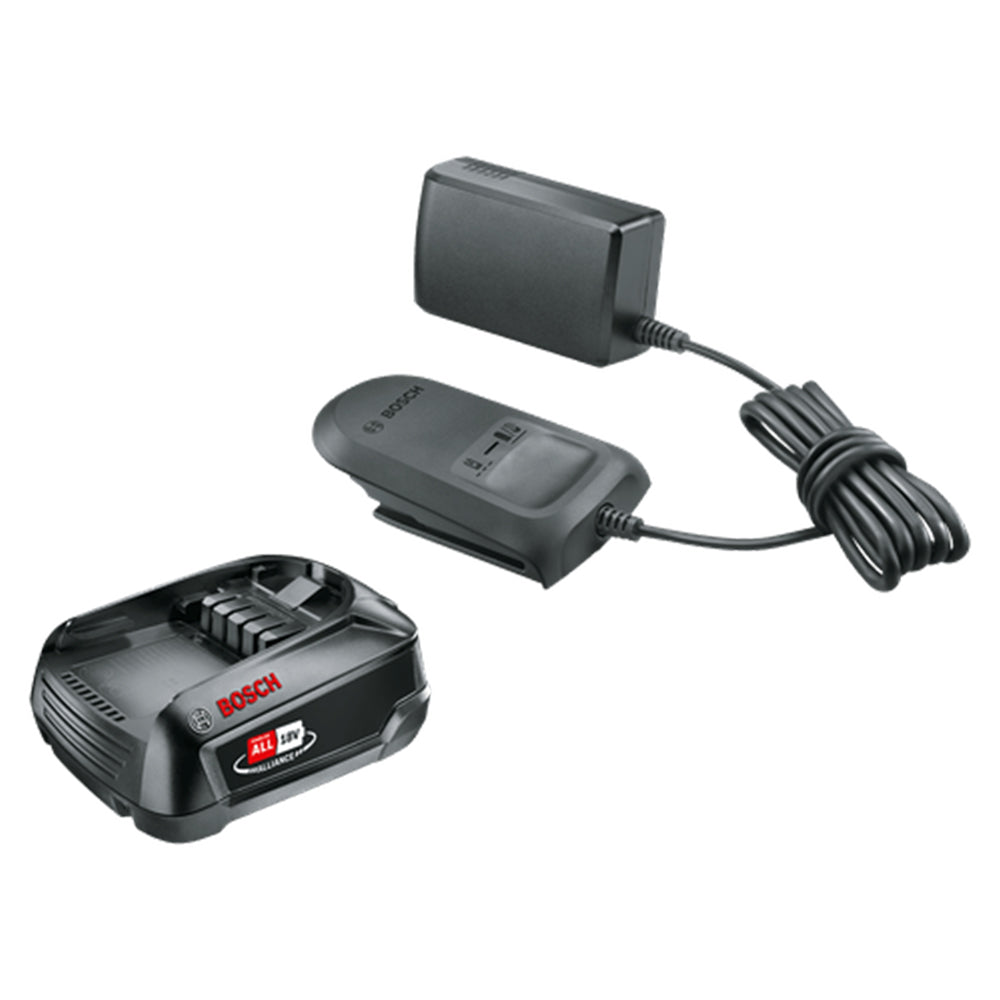 Bosch Green Charger and Battery Starter Kit 2.5Ah with AL 18V-20