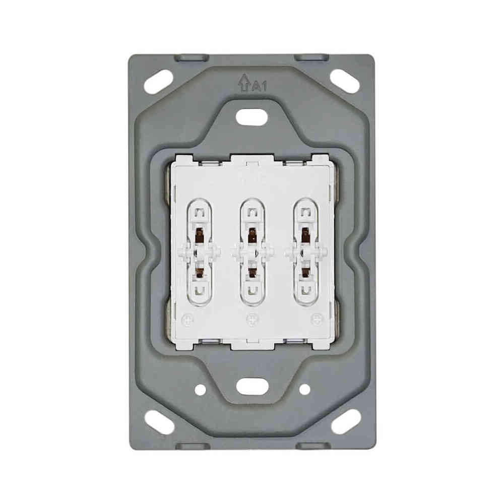 VETi 3 3 Lever 2 Way Light & Double Dimmer Switch Yoke 4 x 2