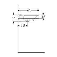 Load image into Gallery viewer, Geberit Xeno² Wall-Hung Basin with Tap Hole and Shelf Surface 900mm
