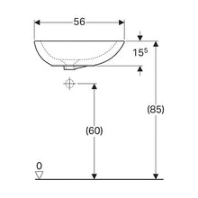 Load image into Gallery viewer, Geberit Citterio Counter Top Vanity Basin with Overflow
