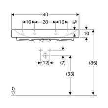 Load image into Gallery viewer, Geberit Citterio Rectangular Wall-Hung Basin 900mm
