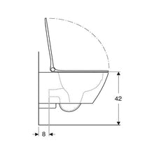 Load image into Gallery viewer, Geberit Smyle Square Rimless Wall-Hung Toilet + Soft-Close Seat - White
