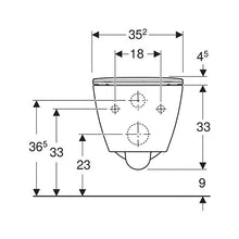 Load image into Gallery viewer, Geberit Smyle Square Rimless Wall-Hung Toilet + Soft-Close Seat - White
