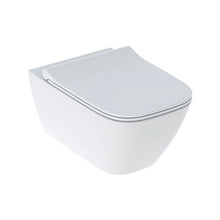 Load image into Gallery viewer, Geberit Smyle Square Rimless Wall-Hung Toilet + Soft-Close Seat - White
