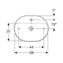 Load image into Gallery viewer, Geberit VariForm Elliptic Counter Top Vanity Basin with Tap Hole Bench
