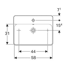 Load image into Gallery viewer, Geberit VariForm Rectangular Counter Top Vanity Basin with Tap Hole Bench
