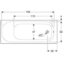 Load image into Gallery viewer, Geberit Soana Rectangular Built-In Bathtub 213L
