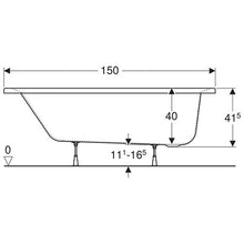 Load image into Gallery viewer, Geberit Supero Rectangular Built-In Bathtub 158L
