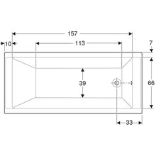 Load image into Gallery viewer, Geberit Supero Rectangular Built-In Bathtub 229L
