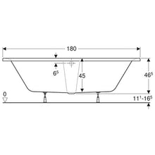 Load image into Gallery viewer, Geberit Supero Rectangular Built-In Bathtub 266L
