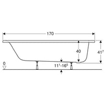 Load image into Gallery viewer, Geberit Rekord Rectangular Built-In Bathtub 176L
