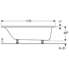 Load image into Gallery viewer, Geberit Tawa Rectangular Built-In Bathtub 700mm
