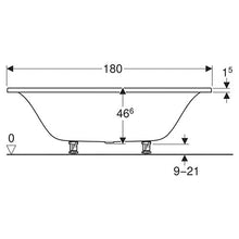 Load image into Gallery viewer, Geberit Tawa Rectangular Built-In Bathtub 800mm with Central Outlet
