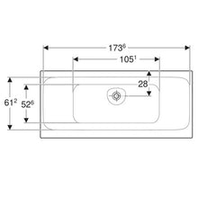 Load image into Gallery viewer, Geberit Tawa Rectangular Built-In Bathtub 800mm with Central Outlet
