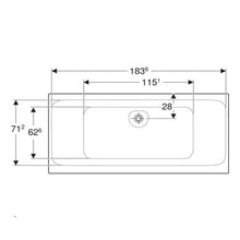 Load image into Gallery viewer, Geberit Tawa Rectangular Built-In Bathtub 900mm
