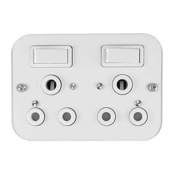 Crabtree Industrial Double RSA Socket 2 x 4