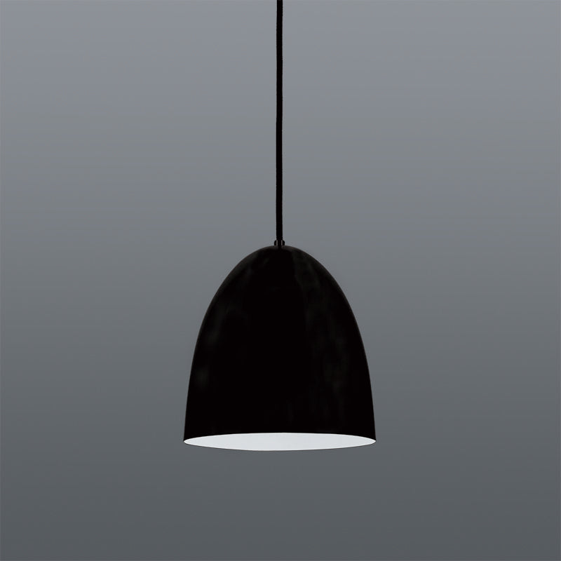 Spazio Hype Small Aluminium Dome 60W Pendant - Black