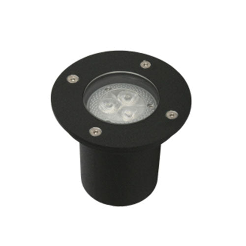 Regent Round Bilux Ground Light - Black