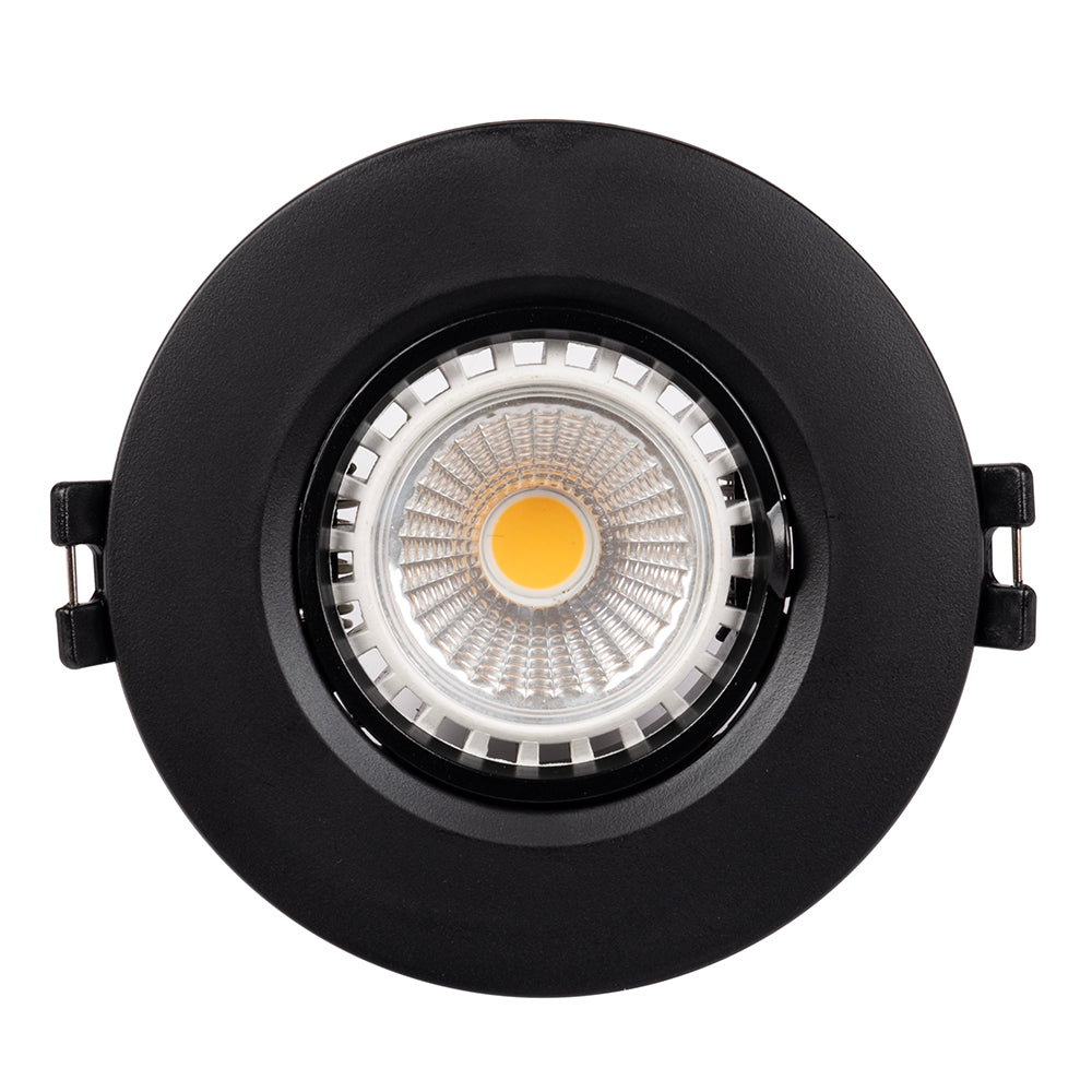 Eurolux Straight LED Downlight 7W GU10 - Black