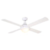 Eurolux Twister 4 Blade Ceiling Fan with Light 1200mm - White