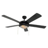 Eurolux Comet 5 Blade Ceiling Fan with Light 1320mm - Black