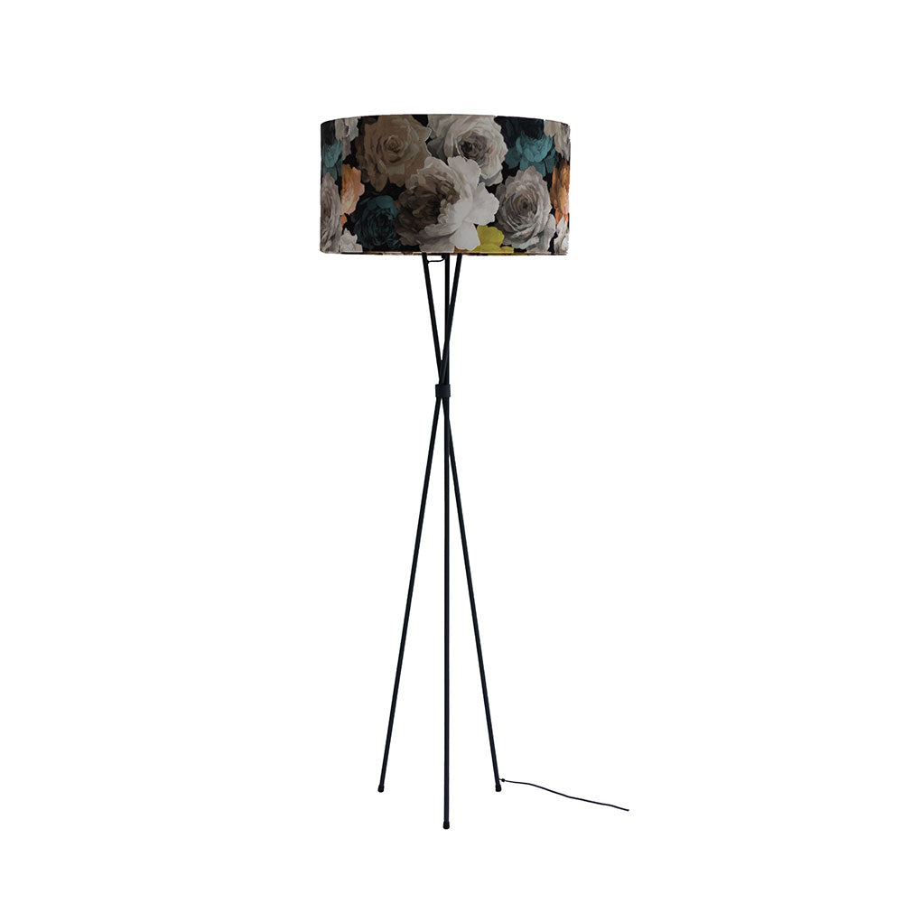 Steel Tripod Floor Lamp - Black