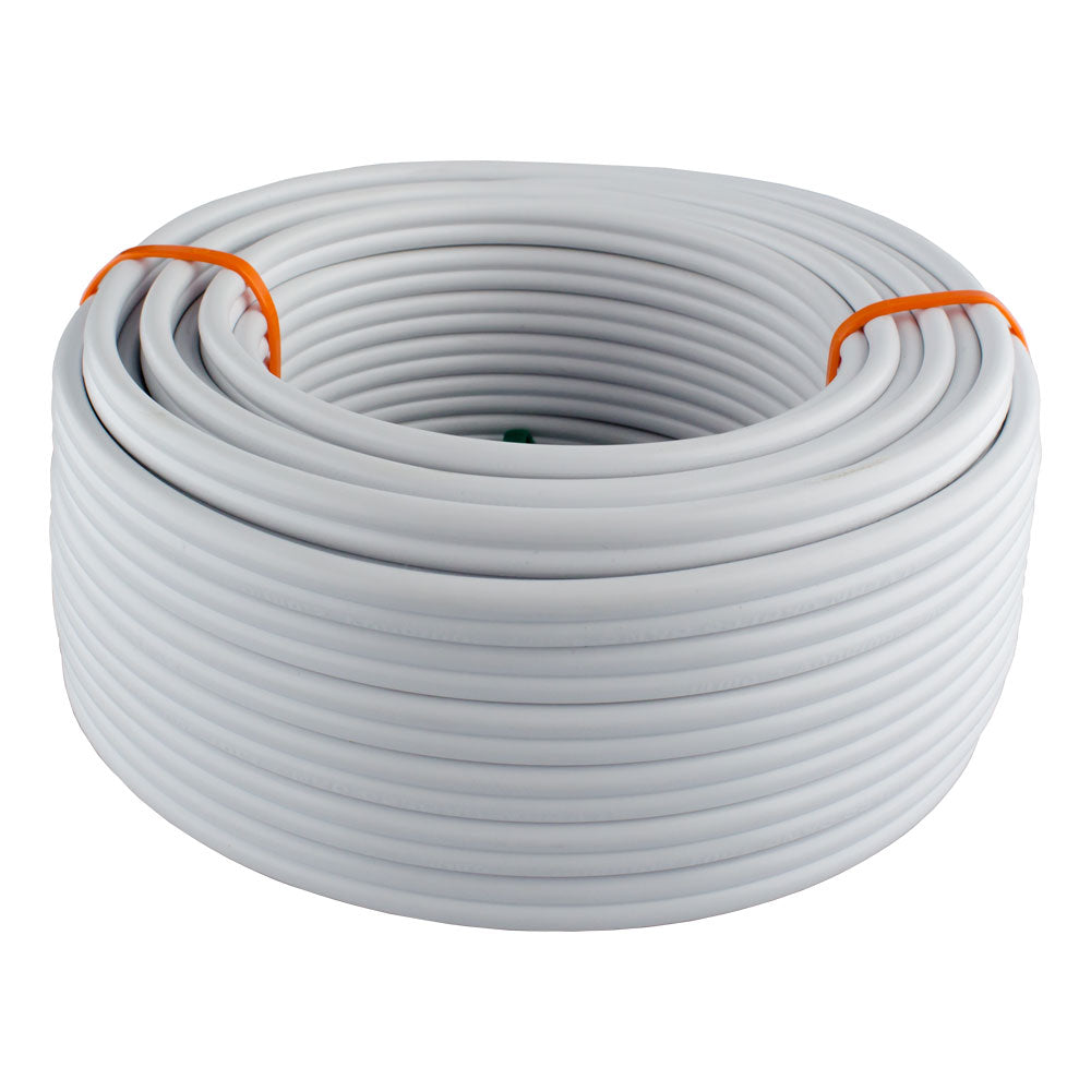 Flat Twin & E Cable 4.0mm x 2 Core White - 5 to 100m