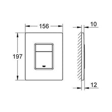 Load image into Gallery viewer, GROHE Skate Cosmopolitan Wc Wall Plate Matte Chrome
