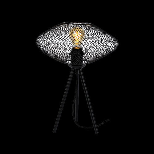 K. Light Mesh Shade Tripod Table Lamp