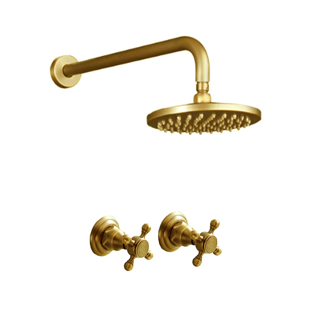 Trendy Taps Shower & Antique Handles Brushed Gold