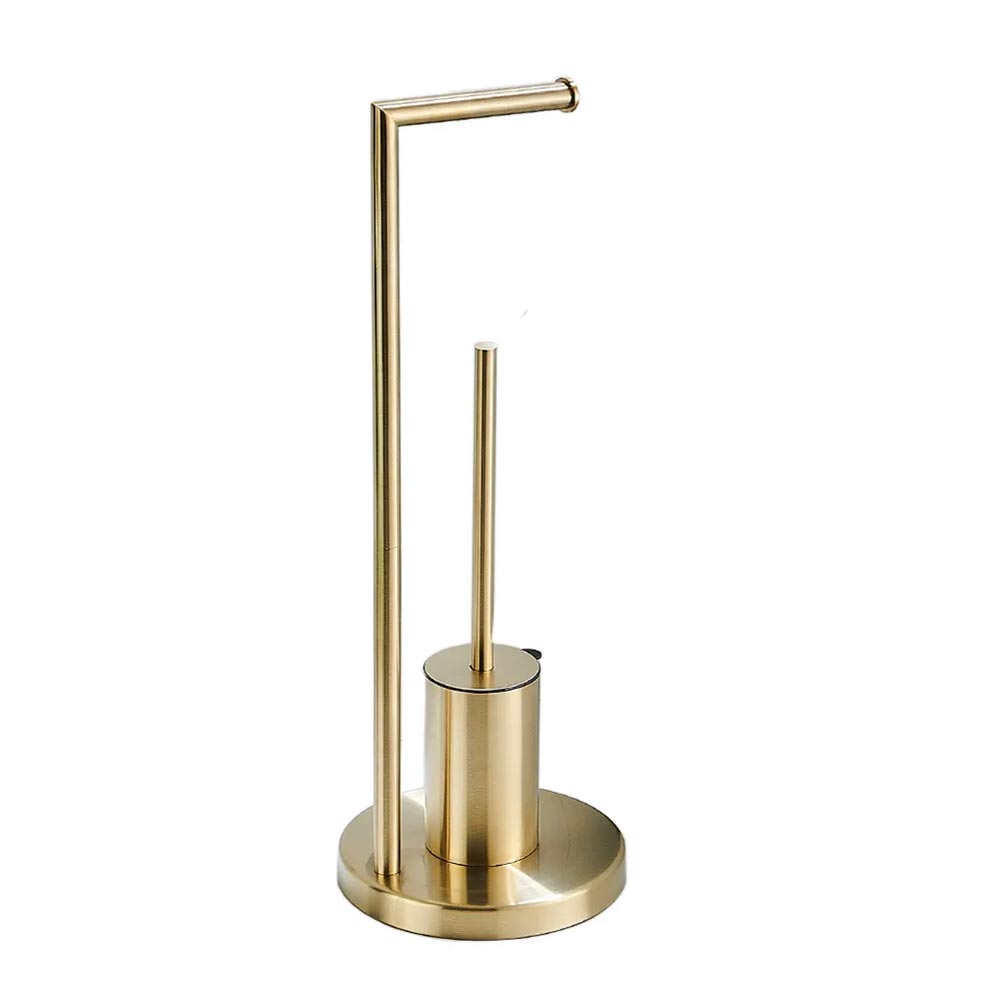 Trendy Taps Toilet Brush & Roll Holder Brushed Gold