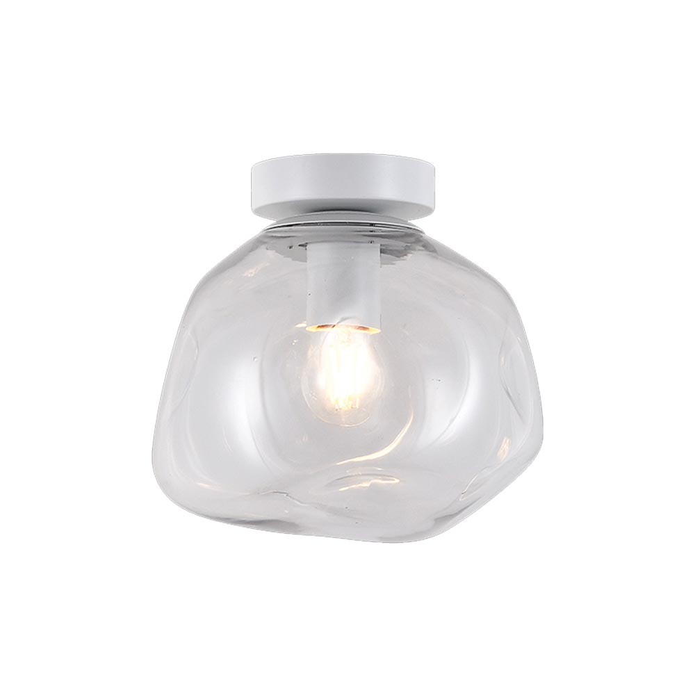 K. Light Molten Small Glass Ceiling Light - Clear