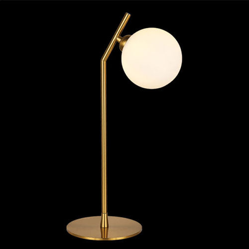 K. Light Glass Globe Table Lamp - Gold