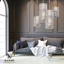 Load image into Gallery viewer, K. Light Grace Large Crystal Chandelier E14 480W - Satin Gold
