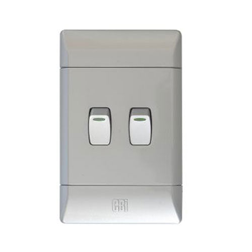 CBi PVC 2 Lever Light Switch 2 x 4