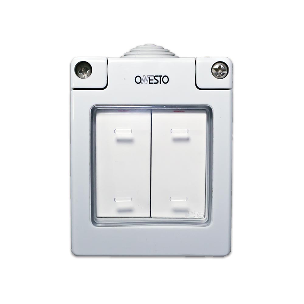 Onesto Matrix 2 Lever 1 Way Switch Enclosure IP55