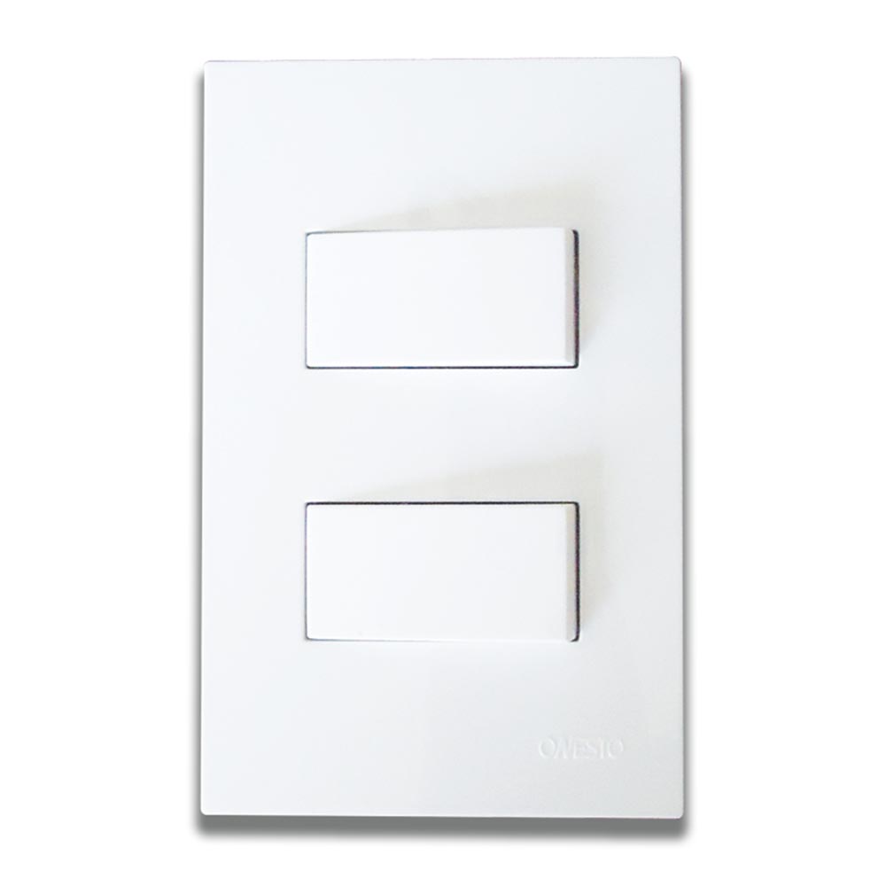 Onesto Matrix Small Light Switch 2 Lever 1 Way 2 x 4