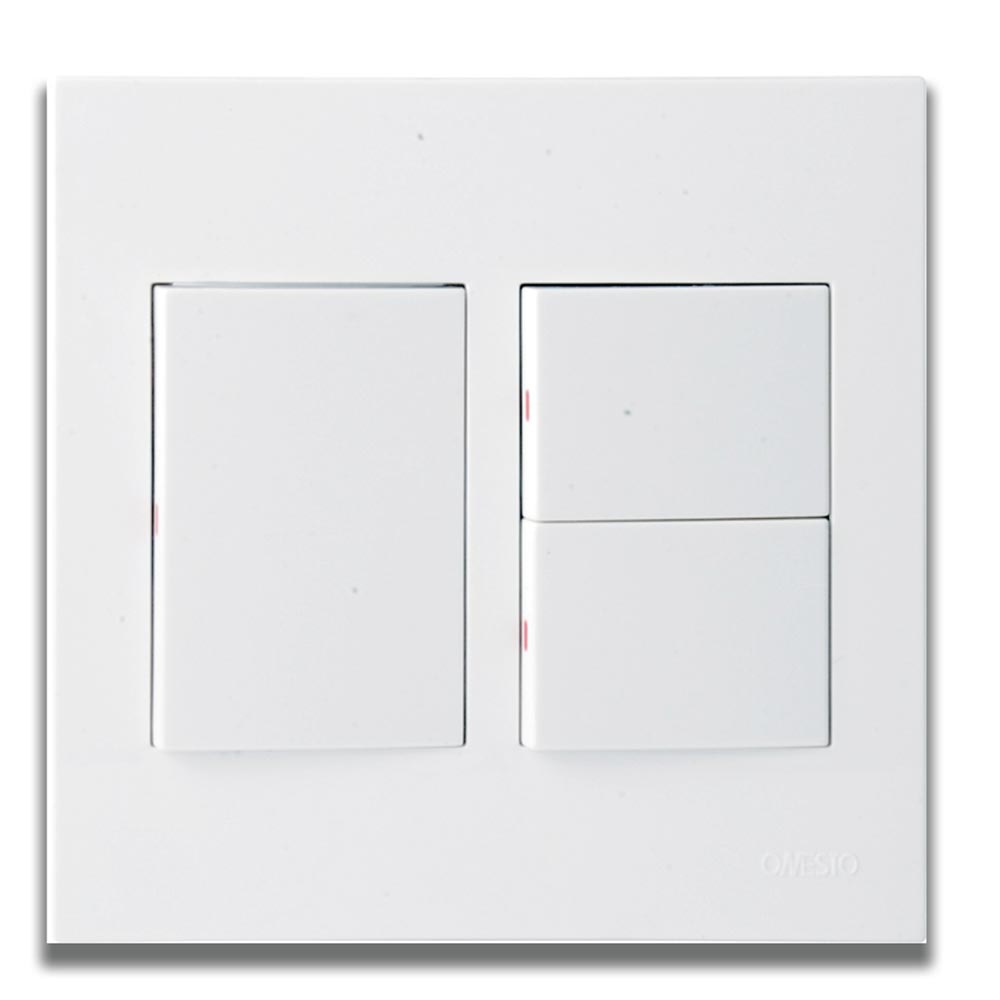 Onesto Matrix Light Switch 3 Lever 1 Way 4 x 4