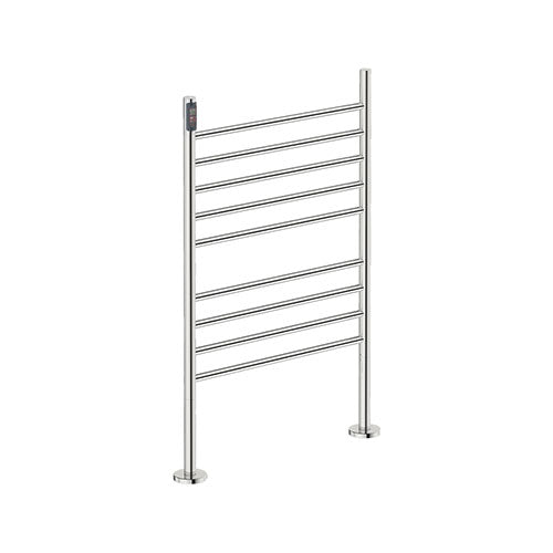 Bathroom Butler Natural 9 Bar Floor Mounted TDC Heated Towel Rail  650mm