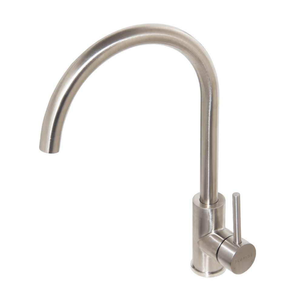 BluTide Neo Single Hole Sink Mixer Tap - Stainless Steel